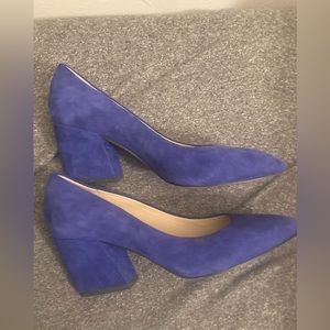 Botkier blue suede block heels